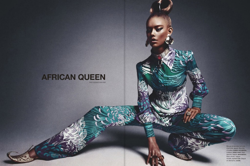 White model Ondria Hardin is Numero Magazine's African Queen