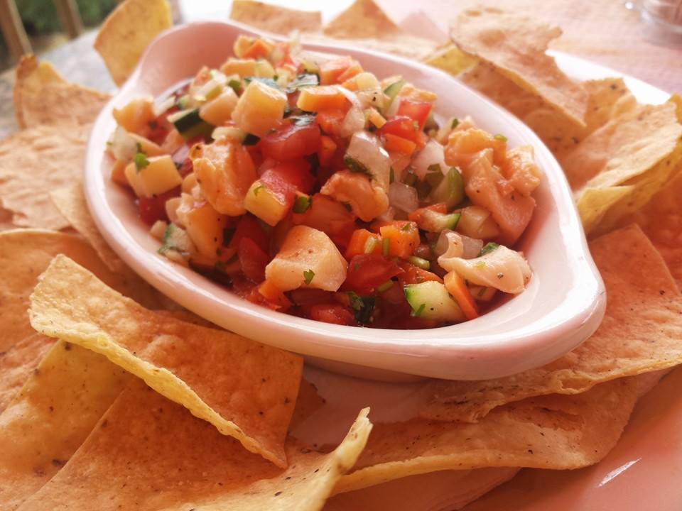 Delicious ceviche from my Belize trip.